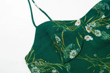 Women Spaghetti Strap Green Midi Dress Summer MartLion   