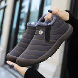 Men's Women Snow Shoes Waterproof Plush Warm Fur Non-slip Slip-on Winter Sneakers Botas Mujer Invierno Outdoor Mart Lion   