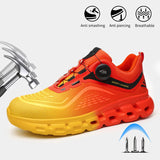  Men's Safety Shoes For Puncture Proof Lace Free Working Boots Anti-smashing Security indestructible MartLion - Mart Lion