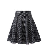 Flared Skirts Women's Basic Shorts Skirt Black Casual Mini Skater Medium Pleated Fluffy Skirt MartLion Small Dot 4XL 