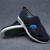 Casual Mom Dad Shoes Sandals Orthopedics Wide Feet Swollen Thumb Eversion Adjusting Soft Diabetic MartLion Dark Blue 46 