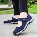 Non-slip Soft Mom Sneakers Summer Breathable Mesh Travel Casual Shoes Women Comfort Lightweight Flat Sport MartLion   