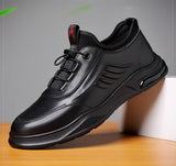Men's Genuine Leather Casual Shoes Trend Leisure Sport Style Flats Youth Street Cow Leather Sneakers Mart Lion   