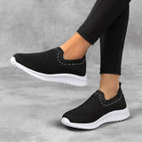 Ladies Handmade Solid Color Women Shoes Classic Casual Flat Heel Sneakers Non-slip Fashion Zapatos De Mujer Mart Lion   