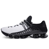 Breathable Running Shoes Men's Sneakers Bounce Summer Outdoor Athletic Training Zapatills Mart Lion TK02Black White 6.5 