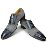Genuine Leather Shoes None Woven Elegant Stylish Designer Shoes Men's Lace-up British Casual MartLion   