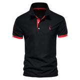 Summer Men's Polo Shirt Casual Short Sleeve Golf Shirts Homme Clothing T shirt for Men MartLion black 4XL 