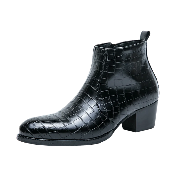 Spring Men's Leather British Chelsea Ankle Boots Trends Shoes Para Hombre Party MartLion Black 38 
