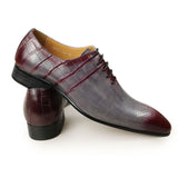 Men's Dress hochzeit schuhe herren Handmade Spectator Shoes Grey Carving Oxford zapatos chaussure homme MartLion   