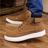 Men's High Top Casual Shoes Sneaker Fashion Men Boots MartLion Khaki 44