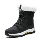 Winter Women Snow Boots Female Outdoor Boots Concise Boots Waterproof Plush Ladies Cotton-padded Shoes MartLion black 40 