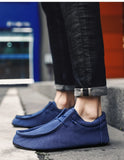 Men's Canvas Shoes Breathable Summer Outdoor Footwear Slip on Walking Sneakers Loafers MartLion   
