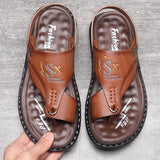 Outdoor Summer Men's Sandals Summer Office Shoes Non-Slip Mens Casual Sandalis Black MartLion