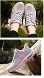 Running Shoes Women's Breathable Sneakers Summer Lightweight Mesh Cushion Women's Sneakers Lace up Training Shoes MartLion   