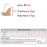  Diamond Wedges Sandals For Women Summer Open Toe Platform High Heels Dress Transparent Shoes Mart Lion - Mart Lion