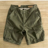 Cargo Shorts Men Khaki Jogger Multi-Pocket Military Cargo Shorts Men Casual Loose Shorts Male MartLion Green M 