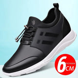 Men's shoes with invisible inner height wear-resistant leather genuine leather sports men's casual MartLion Style 5 6cm 47 