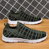 Men's Women Vulcanized Shoes Slip on Flats Breathable Mesh Walking Outdoor Sport Running Sneakers Female Mart Lion   