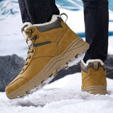 Winter Men Boots Warm  Outdoor Men's Snow Boots Non-slip Men Cotton Boots Lightweight Waterproof Working Ankle Boots MartLion   