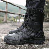 Men's Military Tactical Boots Special Force Leather Waterproof Desert Combat Ankle Army Work Shoes MartLion wn8810-heise 46 