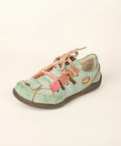 Women's Patchwork Leather Walking Sandal Shoes MartLion green 36 