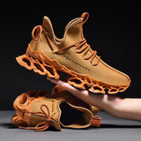 Men's Free Running Shoes All-match Blade-Warrior Sneakers Mesh Breathalbe Jogging Athletic Sports Mart Lion 227brown 7 