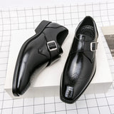 British Men's Dress Shoes Elegant Split Leather Formal Social Shoes Oxfords MartLion   