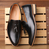 Men's Casual Leather Shoes Tassels Party Wedding Loafers Slip-on Outdoor Flats Mart Lion   