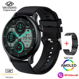 Bluetooth Call Women Smart Watch Full Touch Fitness IP68 Waterproof Men's Smartwatch Lady Clock + box For Android IOS MartLion SA-Alpha-1 S Black A CHINA 