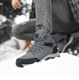 Men's Boots Waterproof Leather Sneakers Super Warm Military Outdoor Hiking Winter Work Shoes Mart Lion   