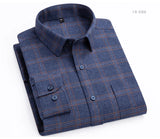 Men's Flannel Long Sleeve Premium Heavy Cotton Shirt England Casual MartLion   