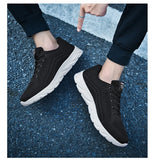 Men's Lace Up Knit Sneakers Casual Outdoor Athletic Running Walking Gym Sports Outdoor Male Women Breathable Shoes MartLion