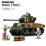 Military ww2 Cannon Assault Armored Vehicle Battle Tank Car Truck Army Weapon Building Blocks Sets  Model King Kids Toys Gift Mart Lion No Box 3 Dolls 10  