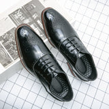 British Men's Dress Shoes Classic Formal Split Leather Elegant Sapato Social Masculino Mart Lion   