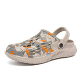 Summer Men's Slippers Platform Outdoor Sandals Clogs Beach Vacation Slippers Flip Flops Soft  Slides Casual Shoes Mart Lion Khaki 40 