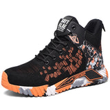 Men's Work Safety Boots Anti-smash Anti-puncture Work Sneakers High Top Safety Shoes Indestructible MartLion orange 36 