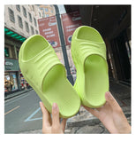 Women's Slippers Summer Thick Bottom Ladies Flip Flop Sandals Wedge Heel Open Toe Mules Shoes High 8cm MartLion   