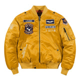 Bomber Jacket Men's Air Force MA 1 Military Baseball Jacket Coat Thick Cargo Jacket Clothing MartLion Thick yellow M 50-62.5kg 