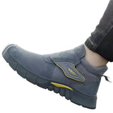 Safety Boots For Men's Welding Industrial Work Shoes Anti-slip Puncture Proof Anti-smashing Indestructible MartLion   