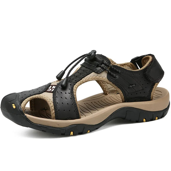  Outdoor Sandals Men's Summer Casual Leather Sandals Non-slip Beach hombre MartLion - Mart Lion