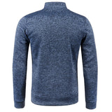 Men's Stand Collar Pullover Zipper Twist Knit Pullover Thicker Sweatshirts Autumn Solid Color Turtleneck Sweaters MartLion   