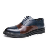 Mixed Color Dress Shoes Men's Pointed Toes Leather Social Zapatos De Vestir Hombre MartLion zonglan 7831-1 38 CHINA