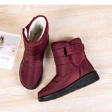 Waterproof Boots Women Casual Winter Warm Plush Soft Platform Snow Slip on Cotton Padded Shoes MartLion   