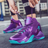 Men's Basketball Shoes Purple Basketball Sneakers Men Women Training Sport Boots Kids Adult Athletic Shoe MartLion
