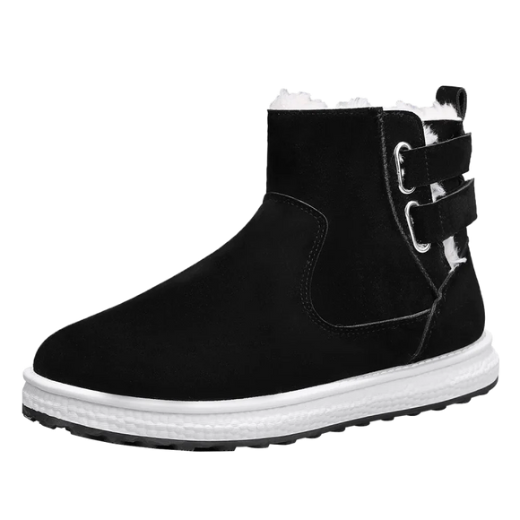 Padded Vulcanized Shoes Anti-slip Warm Snow Boots Casual Trendy Men's Faux Boots MartLion black 39 