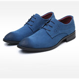 Men's Casual Shoes Lace-up Suede Leather Light Driving Flats Classic Retro Oxfords Mart Lion   