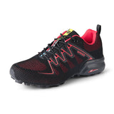 Men's Shoes Sneakers Breathable Outdoor Mesh Hiking Casual Light Sport Climbing Mart Lion K100black-red 7 