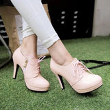 women sweet pink spring high heel shoes casual mesh breathable autumn boots MartLion   