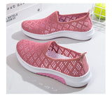 Summer Korean Mesh Women's Shoes Breathable Hollow Sports Walking Sneakers Casual Flat Ladies Mart Lion   