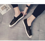 Spring Summer Men's Casual Shoes Canvas Fabric Shallow Loafers Breathable Light Slip-on Flats MartLion   